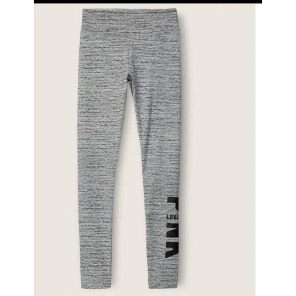 VS PINK WINTER LEGGINGS XL GREY BLING - Picture 2 of 4